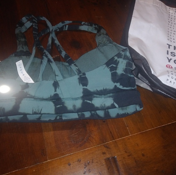lululemon athletica Tops - Lululemon Energy Bra Tyedye Yoga Green NWT